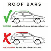 Locking Universal Aluminium Car Roof Bars Cross Rack 1.2M For Raised Rails 90kg Maypole  - Dynamic Drive