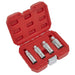 Sealey Spark Plug Socket Set 4pc 3/8" Drive 14mm 16mm 21mm Sockets Thin Wall Sealey  - Dynamic Drive