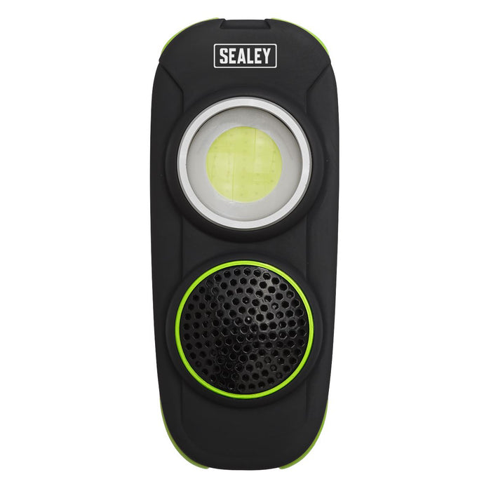 Sealey Rechargeable Torch Light Wireless Speaker 10W COB LED 500 Lumens Lamp Sealey  - Dynamic Drive