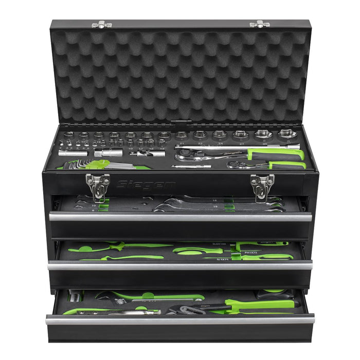 Siegen Siegen Portable Tool Chest 3 Drawer with 98pc Tool Kit S01266 Siegen - Dynamic Drive