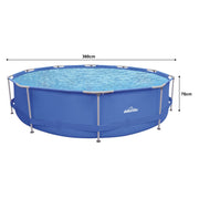 Dellonda Steel Frame Round Swimming Pool & Filter Pump 12ft - Blue DL20 Dellonda - Dynamic Drive