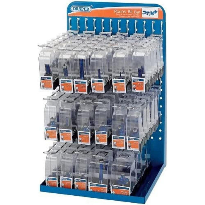 Draper Router Bit Dispenser Complete with 98 Assorted Router Bits 90862 Draper - Dynamic Drive