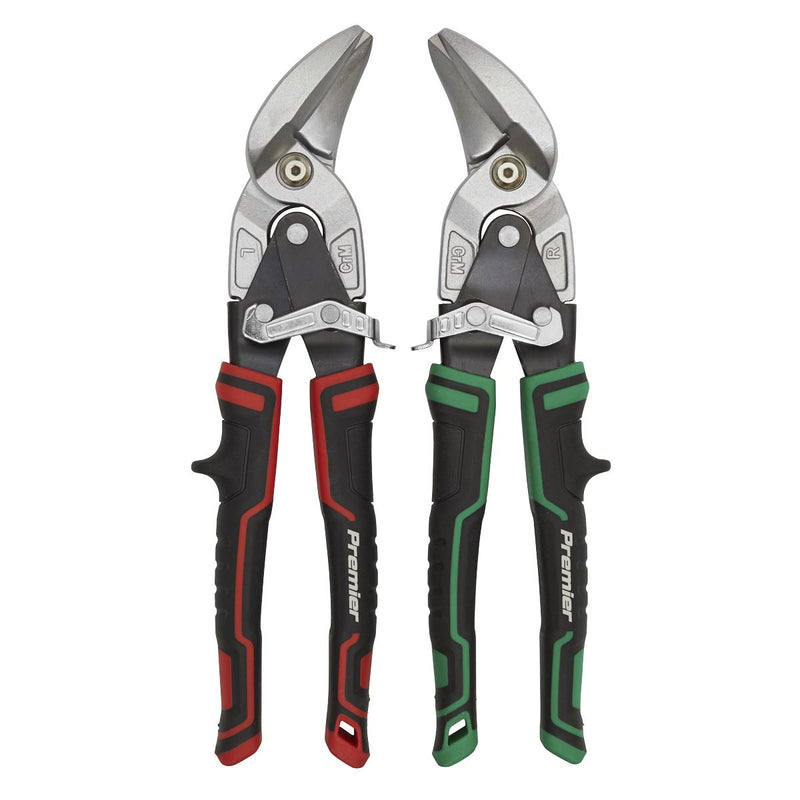 Sealey High Leverage Offset Aviation Tin Snip Set 2pc AK69072 Sealey - Dynamic Drive