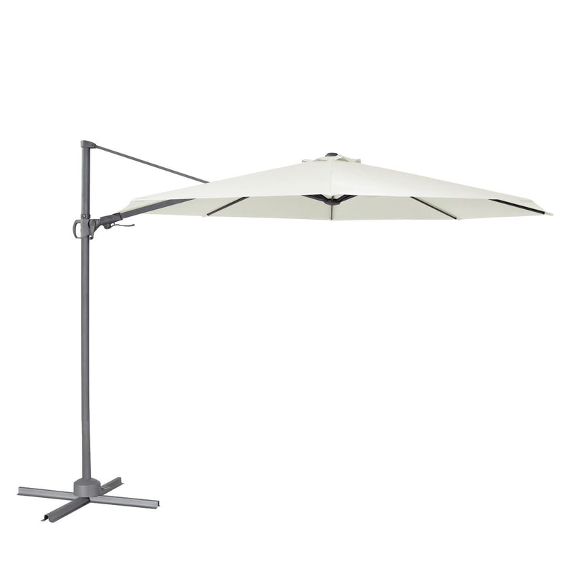 Dellonda Cantilever Parasol with 360 Rotation, Tilt & Cover 3m - Cream Dellonda - Dynamic Drive