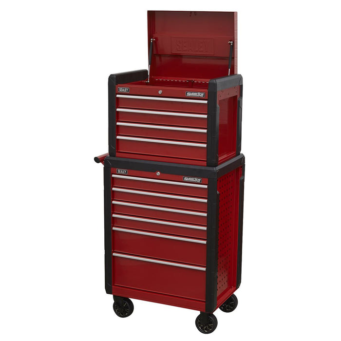 Sealey Topchest 4 Drawer & Rollcab 6 Drawer Combination AP3410STACK Sealey - Dynamic Drive