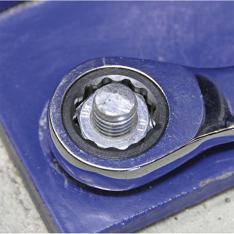 Sealey Double Ring Ratchet/Fixed Spanner Set 7pc Extra-Long Metric AK6319 Sealey - Dynamic Drive