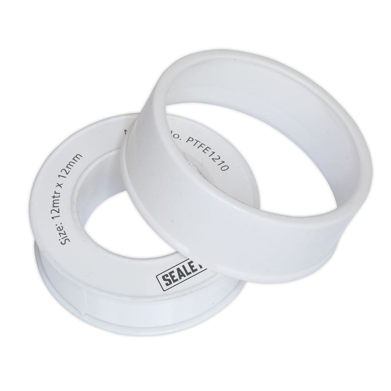 Sealey PTFE Thread Sealing Tape 12mm x 12m Pack of 10 PTFE1210 Sealey - Dynamic Drive