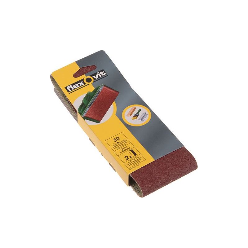 Flexovit Cloth Sanding Belt 457 x 75mm Assorted (Pack 6) Flexovit - Dynamic Drive