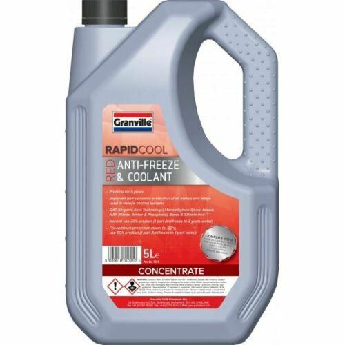 Granville Rapid Cool Red Anti Freeze & Summer Coolant Pink Antifreeze 5 Litre Granville - Dynamic Drive