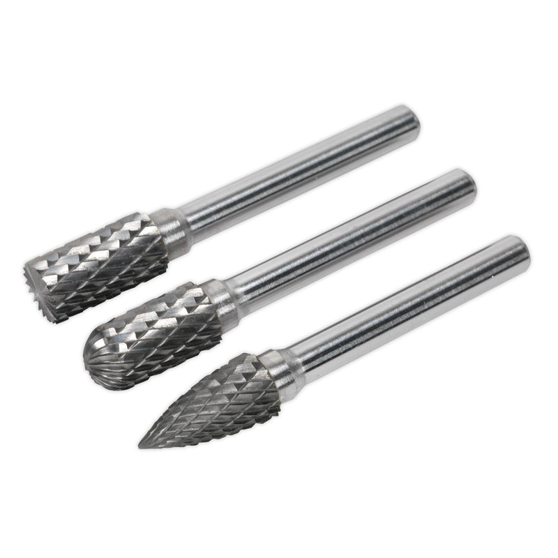 Sealey Tungsten Carbide Rotary Burr Set 3pc SDBK3 Sealey - Dynamic Drive