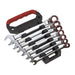 Sealey Reversible Ratchet Combination Spanner Set 7pc Metric Platinum Series Sealey - Dynamic Drive