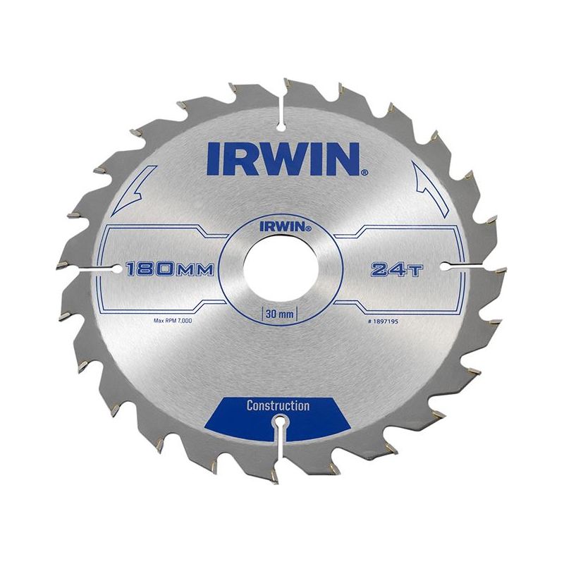 Irwin® Construction Circular Saw Blade 180 x 30mm x 24T ATB IRWIN® - Dynamic Drive
