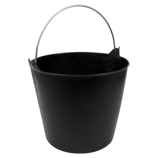 Sealey Heavy-Duty Flexi Tub 26L with Metal Handle - Black Sealey  - Dynamic Drive