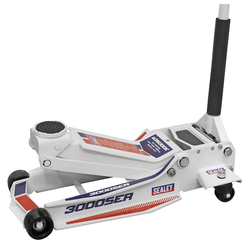 Sealey Low Profile Long Reach Trolley Jack with Rocket Lift 3 Tonne 3000SER Sealey - Dynamic Drive