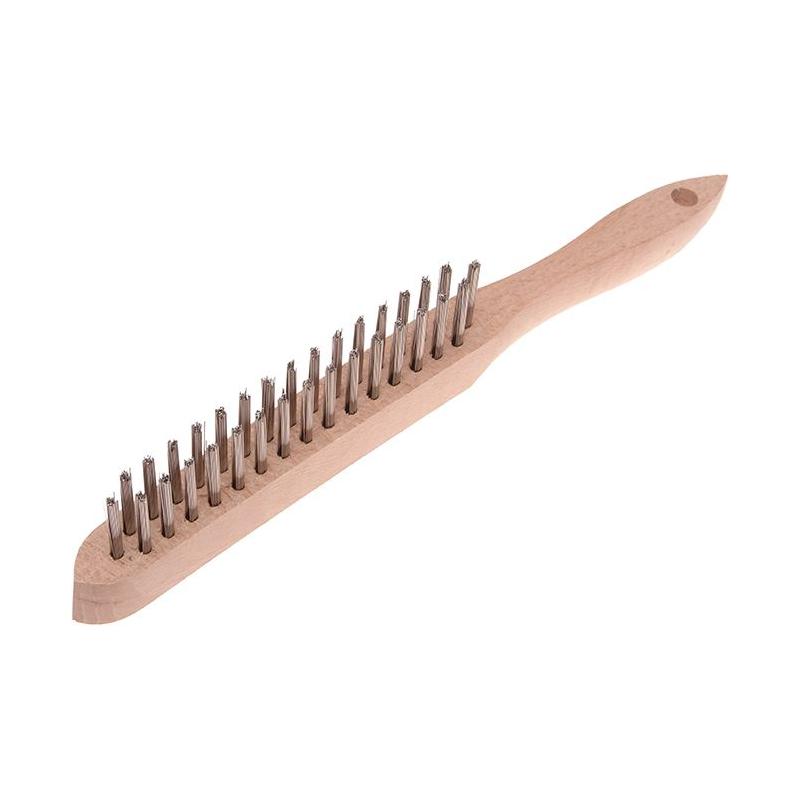 Faithfull 680/S2 Heavy-Duty Stainless Steel Scratch Brush - 2 Row Faithfull - Dynamic Drive