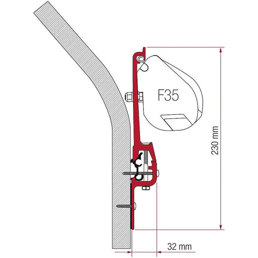 Fiamma F35 Adapter Eriba Touring 98655Z009 Fiamma - Dynamic Drive