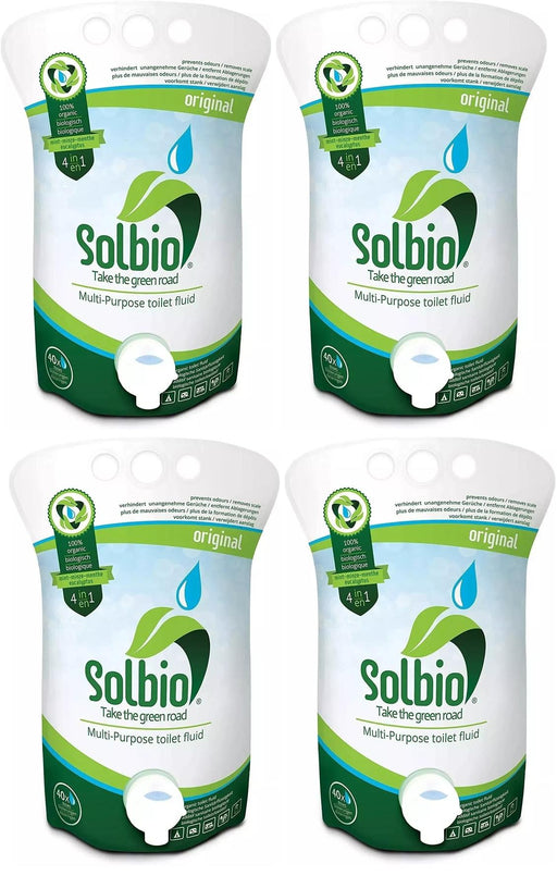 4x Solbio Organic Chemical Toilet Fluid Waste & Flush 1.6L x40 Doses Solbio - Dynamic Drive