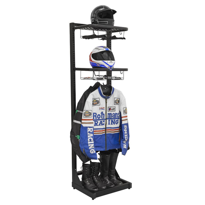 Sealey Motorcycle Helmet & Gear Tidy, Freestanding MS081FS Sealey - Dynamic Drive