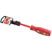 Draper Fully Insulated Plain Slot Screwdriver, 4 x 100mm 46517 Draper - Dynamic Drive