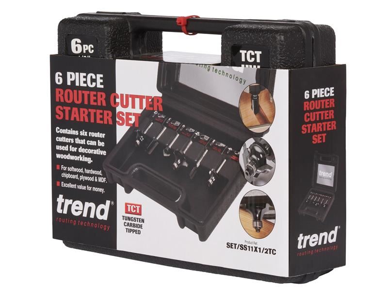 Trend 1/2in Router Cutter Set, 6 Piece Trend - Dynamic Drive