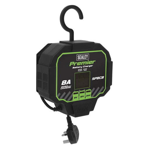 Sealey SPBC8 Battery Charger 8A Fully Automatic Sealey  - Dynamic Drive
