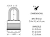 Master Lock Excell™ Laminated Steel 50mm Padlock 4-Pin - 25mm Shackle Master Lock - Dynamic Drive