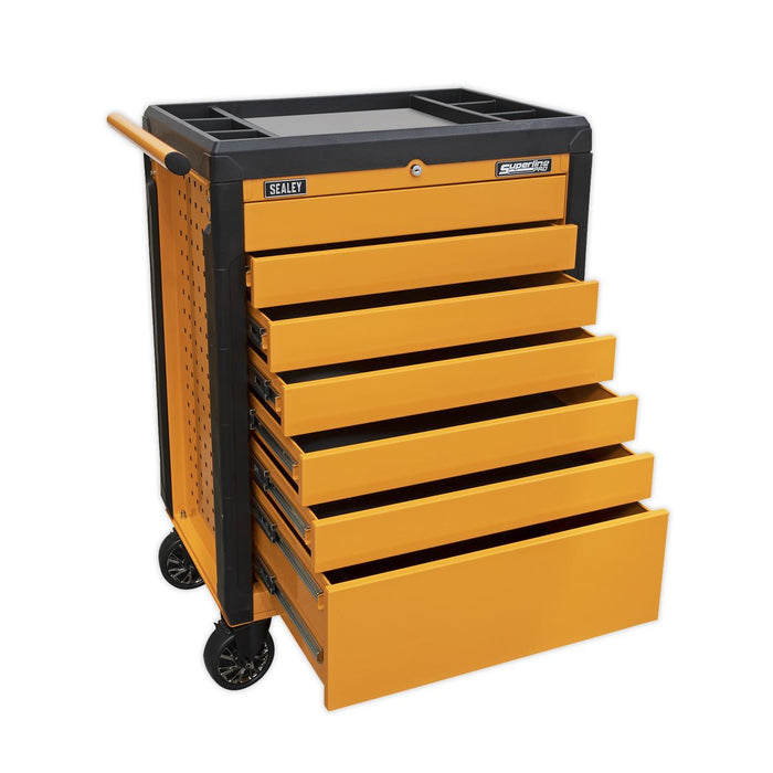 Sealey Rollcab 7 Drawer Push-To-Open Orange APPD7O Sealey - Dynamic Drive