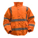 Worksafe Hi-Vis Orange Jacket with Quilted Lining Elasticated Waist & Cuffs XXL Worksafe - Dynamic Drive