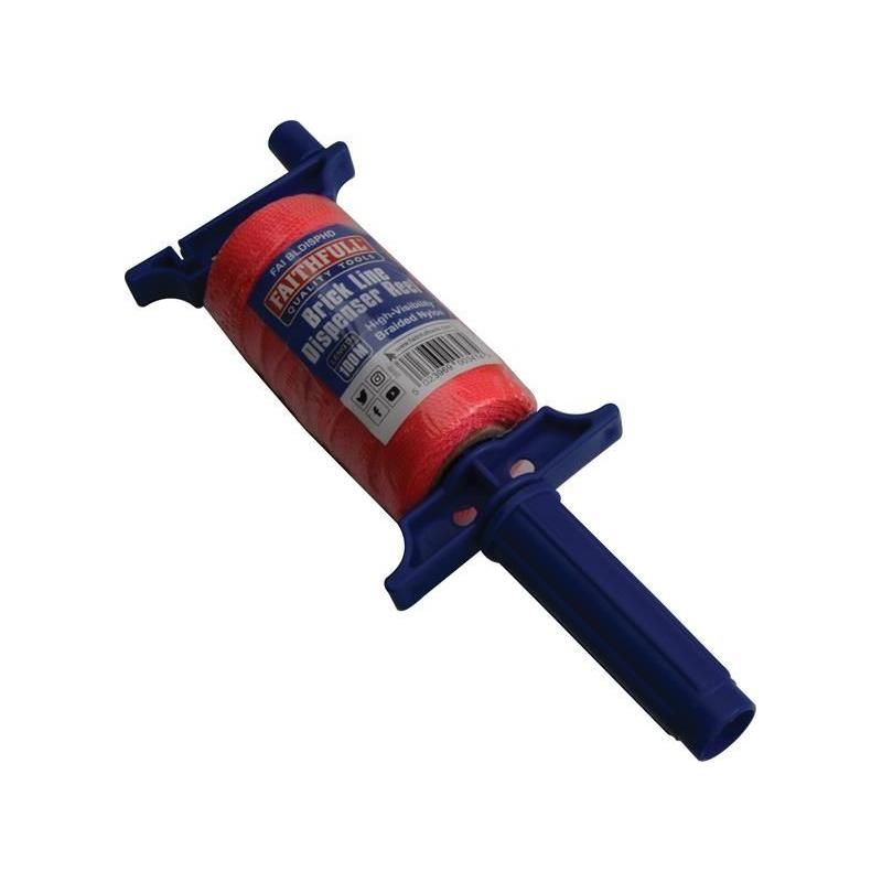 Faithfull Brick Line Dispenser Reel with Hi-Vis Line 100m (330ft) Faithfull - Dynamic Drive