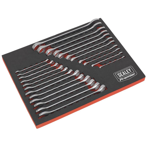 Sealey Premier 23pc Cold Stamped Metric Imperial Combination Spanner Set EVA Sealey  - Dynamic Drive