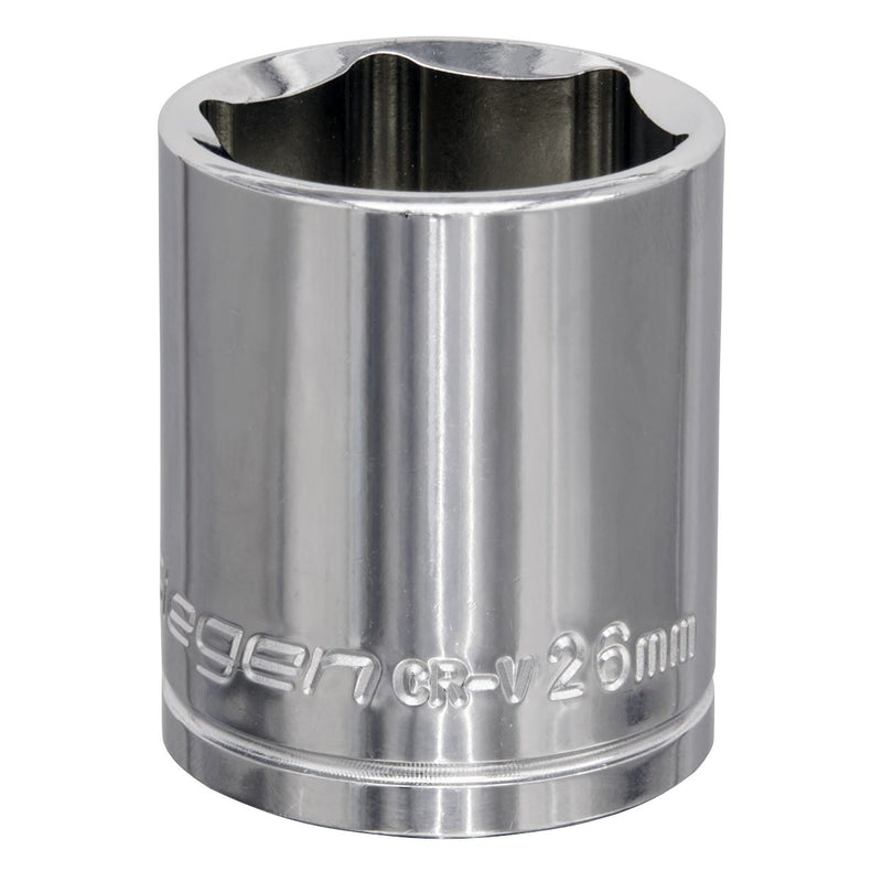 Sealey WallDrive Socket 26mm 1/2"Sq Drive S0662 Siegen by Sealey - Dynamic Drive