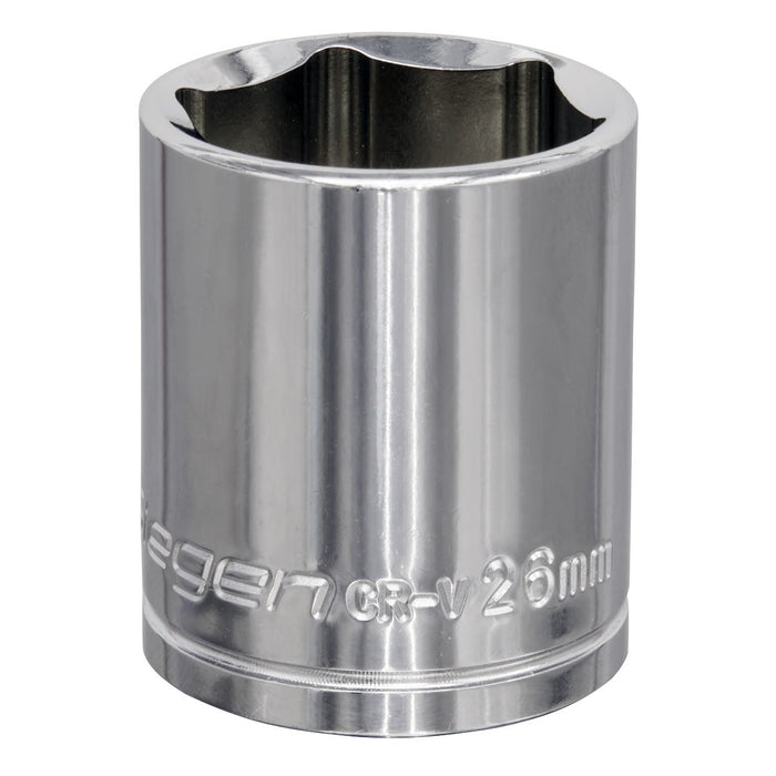Sealey WallDrive Socket 26mm 1/2"Sq Drive S0662 Siegen by Sealey - Dynamic Drive