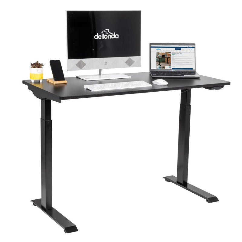 Dellonda Single Motor Adjustable-Height Electric Sit/Stand Desk - Black Desktop Dellonda - Dynamic Drive
