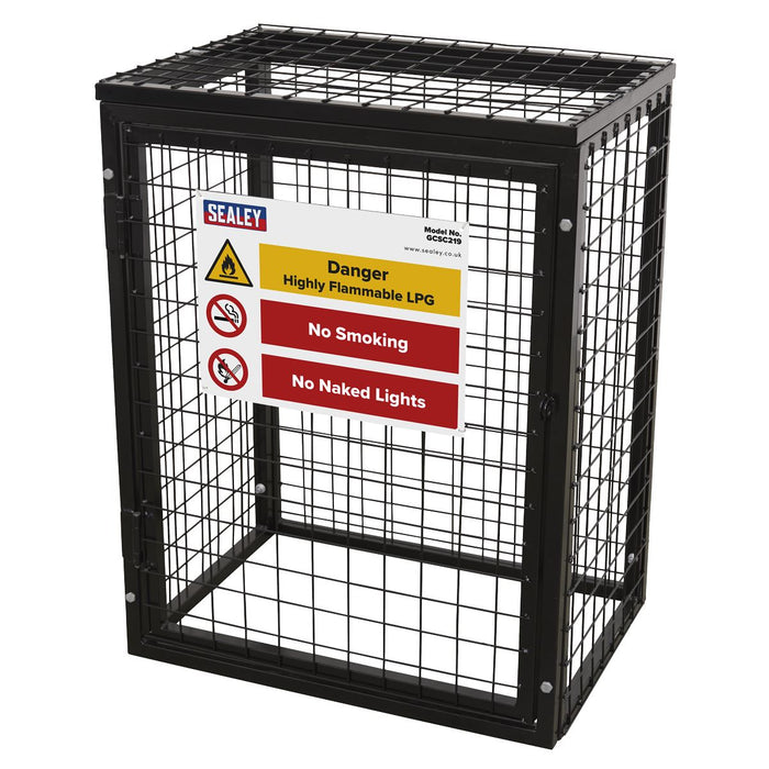 Sealey Safety Cage 2 x 19kg Gas Cylinders GCSC219 Sealey - Dynamic Drive