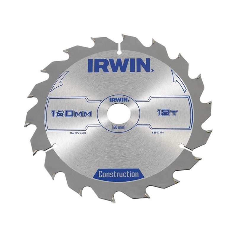 Irwin® Construction Circular Saw Blade 160 x 20mm x 18T ATB IRWIN® - Dynamic Drive