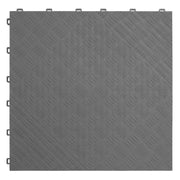 Sealey Polypropylene Floor Tile 400 x 400mm Grey Treadplate Pack of 9 FT3G Sealey - Dynamic Drive
