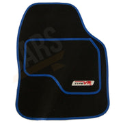 Saxon VR Blue Embroidered Edging Car Mat Set (Front & Rear) Universal Sakura  - Dynamic Drive