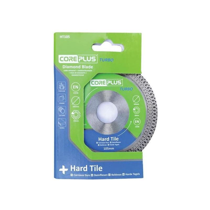 Coreplus HT105 Hard Tile Turbo Diamond Blade 105mm CorePlus - Dynamic Drive