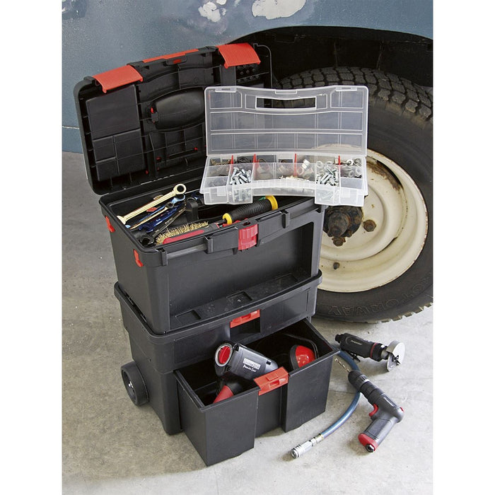 Sealey Mobile Toolbox with Tote Tray & Removable Assortment Box AP850 Sealey - Dynamic Drive
