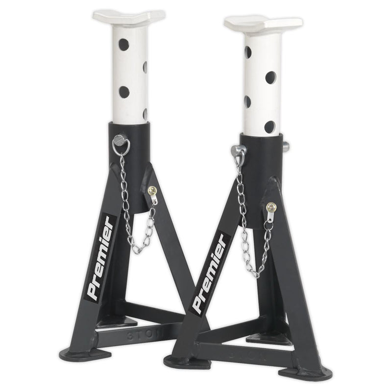 Sealey AXLe Stands (Pair) 3 Tonne Capacity per Stand White AS3 Sealey - Dynamic Drive