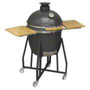 Dellonda Deluxe 22"(56cm) Ceramic Kamado Style BBQ with Wheeled Stand Dellonda - Dynamic Drive