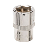 Silverline Socket 1/2" Drive 6pt Metric 18mm Silverline - Dynamic Drive