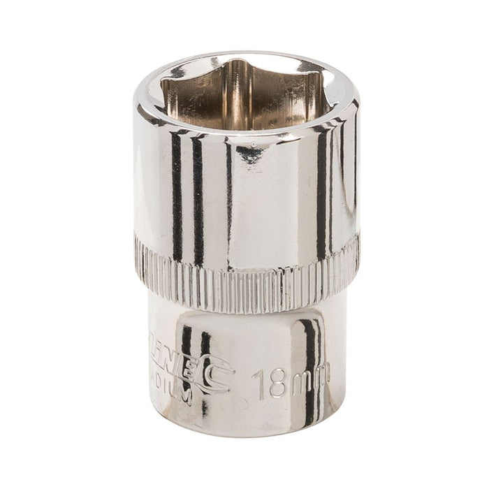 Silverline Socket 1/2" Drive 6pt Metric 18mm Silverline - Dynamic Drive