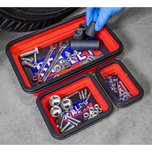 Sealey Parts Tray Collapsible Magnetic Set of 3 Tool Storage Sealey - Dynamic Drive