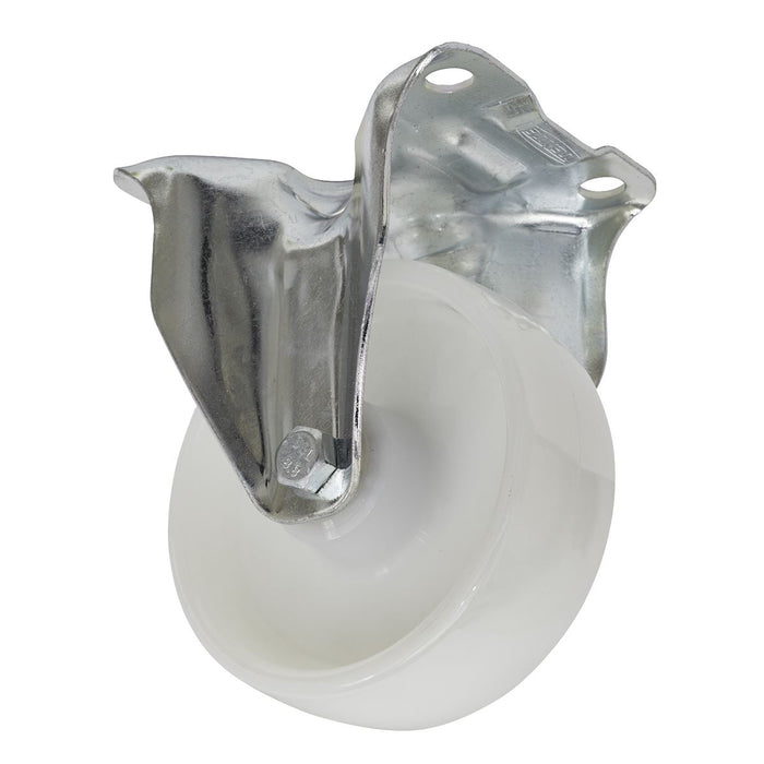 Sealey Castor Wheel Fixed Plate100mm SCW4100FP Sealey - Dynamic Drive