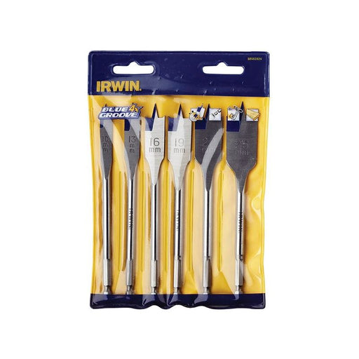 Irwin® Blue Groove 4X Flat Bit Set, 6 Piece IRWIN® - Dynamic Drive