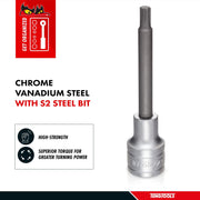 Teng Tools 1/2" Long Ribe?? Bit Socket 09 Teng Tools - Dynamic Drive