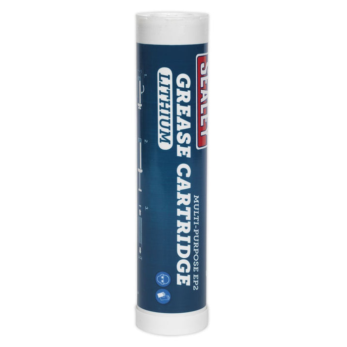 Sealey SGC1 400g Lithium Grease Gun Cartridge Multi Purpose EP2 Lubrication Sealey  - Dynamic Drive