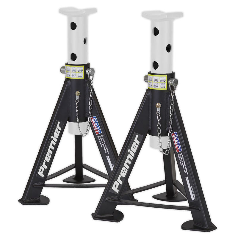 Sealey AXLe Stands (Pair) 6 Tonne Capacity per Stand White AS6 Sealey - Dynamic Drive