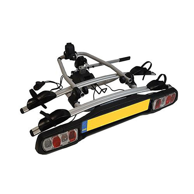 M-Way Towball Mounted Car Rear Tow Bar Cycle Holder 2 Bike Carriers w Electrics Maypole  - Dynamic Drive